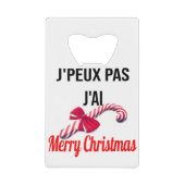 Frohe Weihnachten Geldbeutel Flaschenöffner (Vorderseite)