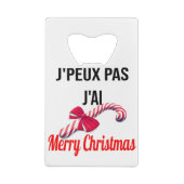 Frohe Weihnachten Geldbeutel Flaschenöffner (Rückseite)