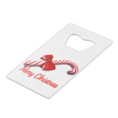 Frohe Weihnachten Geldbeutel Flaschenöffner (Vorderseite Schrägansicht)