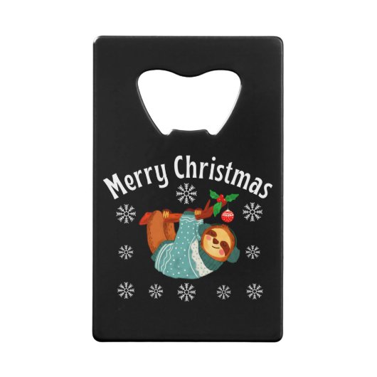 Frohe Weihnachten Geldbeutel Flaschenöffner (Vorderseite)