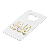 Frohe Weihnachten Geldbeutel Flaschenöffner (Vorderseite Schrägansicht)