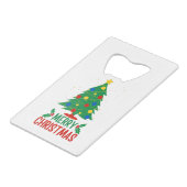 Frohe Weihnachten Geldbeutel Flaschenöffner (Vorderseite Schrägansicht)