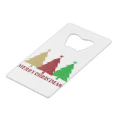 Frohe Weihnachten Geldbeutel Flaschenöffner (Rückseite Schrägansicht)