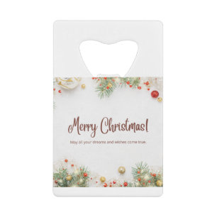 Frohe Weihnachten Geldbeutel Flaschenöffner
