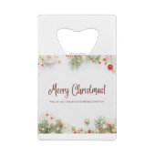 Frohe Weihnachten Geldbeutel Flaschenöffner (Rückseite)