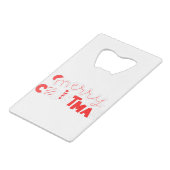 Frohe Weihnachten Geldbeutel Flaschenöffner (Rückseite Schrägansicht)