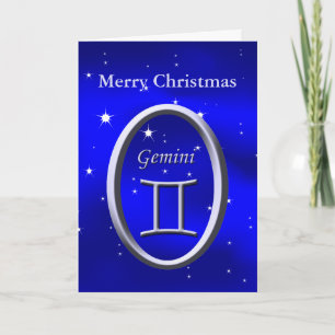 Frohe Weihnachten Gemini Grußkarte