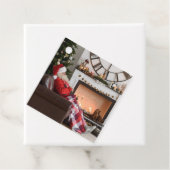 Frohe Weihnachten gemütliche Feuerstelle Santa Per Geschenkanhänger (Beispiel)