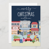 Frohe Weihnachten gemütliche Street Scene Holiday  (Vorne/Hinten)