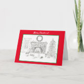 Frohe Weihnachten gemütliche Wohnzimmer mit Cavali Karte (Vorderseite)