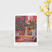 Frohe Weihnachten gemütliche Zuhause-Szene Karte (Gelbe Blume)