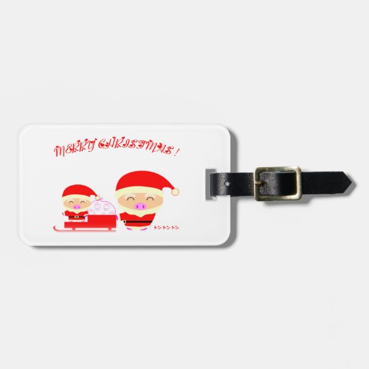 Frohe Weihnachten Gepäckanhänger (Vorderseite horizontal)