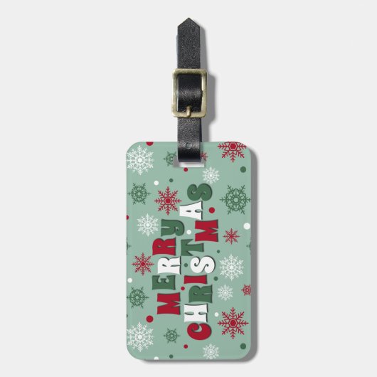 Frohe Weihnachten Gepäckanhänger (Vorderseite vertikal)