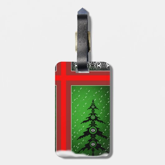 Frohe Weihnachten Gepäckanhänger (Rückseite vertikal)