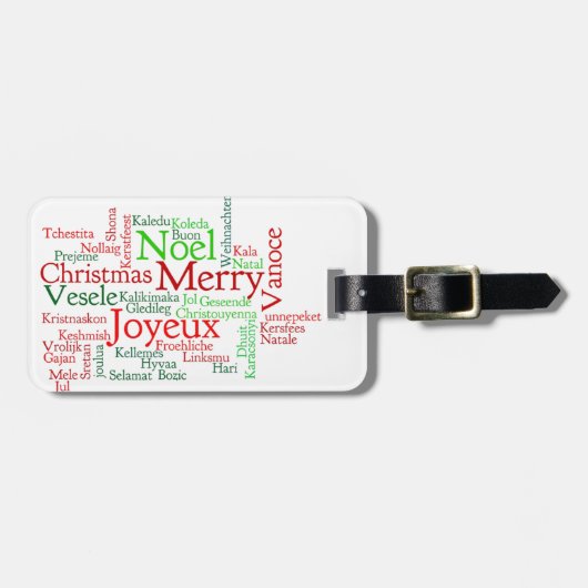 Frohe Weihnachten Gepäckanhänger (Vorderseite horizontal)