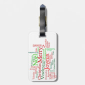 Frohe Weihnachten Gepäckanhänger (Rückseite vertikal)