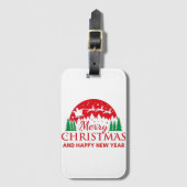 Frohe Weihnachten Gepäckanhänger (Vorderseite Vertikal)