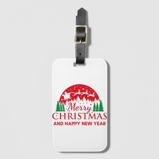 Frohe Weihnachten Gepäckanhänger (Vorderseite Vertikal)