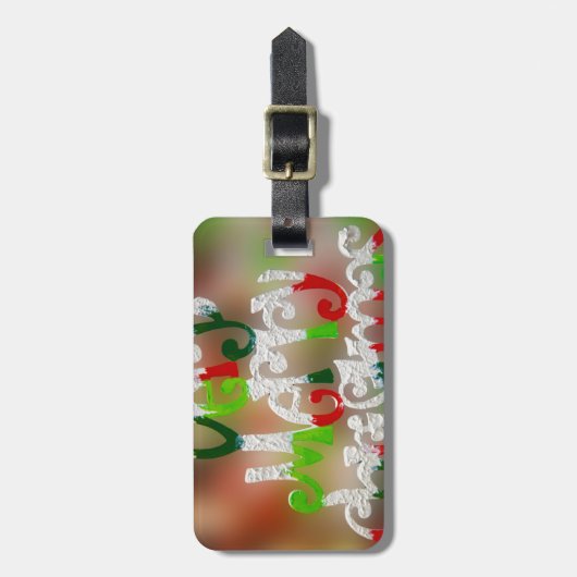 Frohe Weihnachten Gepäckanhänger (Vorderseite vertikal)