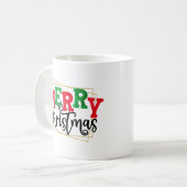 Frohe Weihnachten Gerahmt Design-80716 Kaffeetasse (Vorderseite Links)