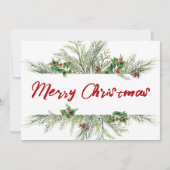 Frohe Weihnachten Gerahmt Winterwetter Gruß (Vorderseite)