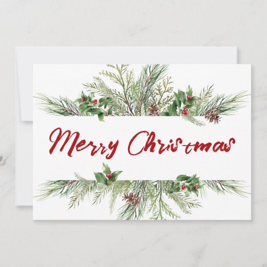 Frohe Weihnachten Gerahmt Winterwetter Gruß (Vorderseite)