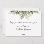 Frohe Weihnachten Gerahmt Winterwetter Gruß (Rückseite)