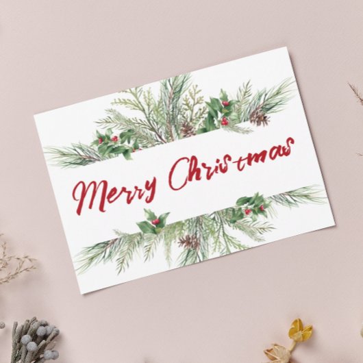 Frohe Weihnachten Gerahmt Winterwetter Gruß