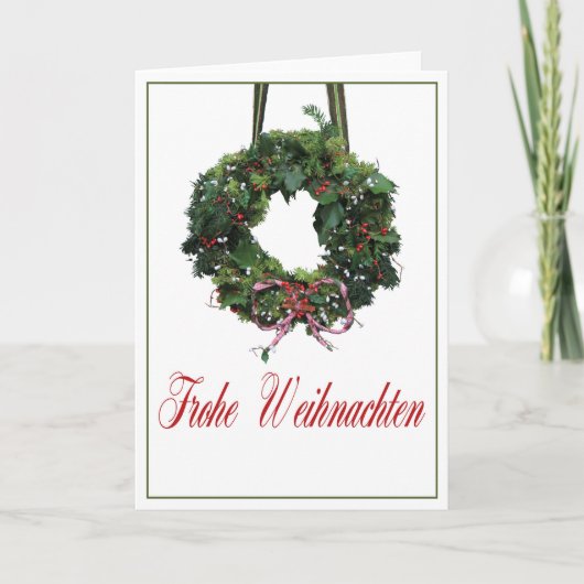Frohe Weihnachten German Christmas Card (Vorderseite)
