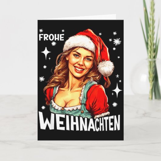 Frohe Weihnachten German Christmas  Karte (Vorderseite)