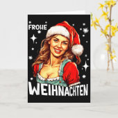 Frohe Weihnachten German Christmas  Karte (Gelbe Blume)
