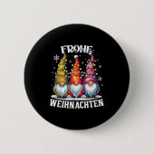 Frohe Weihnachten German Gnome Christmas Decoratio Button (Vorderseite)