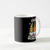 Frohe Weihnachten German Gnome Christmas Decoratio Kaffeetasse (VorderseiteRechts)