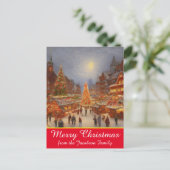 Frohe Weihnachten German Market Greetings Kitsch (Stehend Vorderseite)