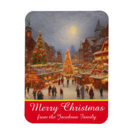 Frohe Weihnachten German Market Greetings Kitsch Magnet
