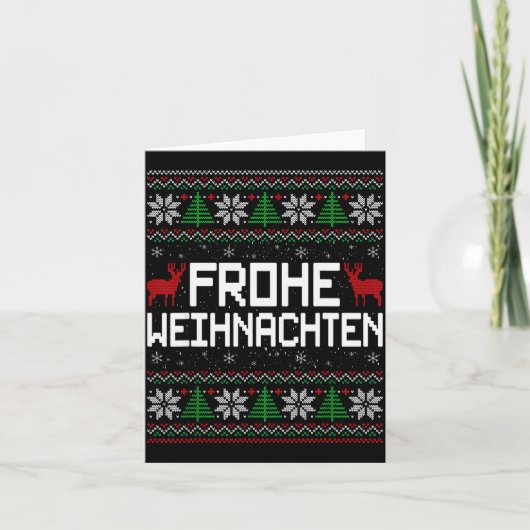 Frohe Weihnachten German Merry Christmas Holidays Karte (Vorderseite)