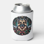 Frohe Weihnachten German Shepherd Classic T - Shir Dosenkühler (Kanne Vorderseite)
