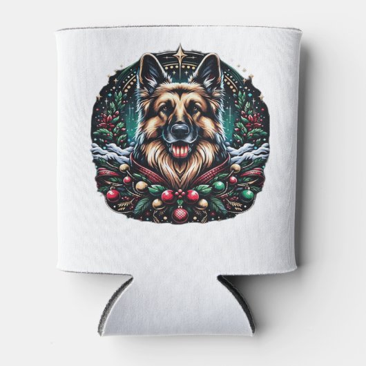 Frohe Weihnachten German Shepherd Classic T - Shir Dosenkühler (Vorderseite)