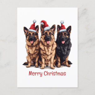 Frohe Weihnachten German Shepherd Santa Dogs