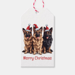 Frohe Weihnachten German Shepherd Santa Dogs Geschenkanhänger