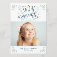 Frohe Weihnachten German Trendy Foto Greeting