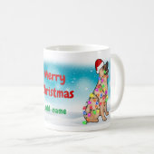 Frohe Weihnachten Germen Shepherd Weihnachtsmannmü Kaffeetasse (VorderseiteRechts)