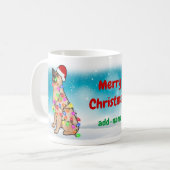 Frohe Weihnachten Germen Shepherd Weihnachtsmannmü Kaffeetasse (Vorderseite Links)