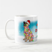 Frohe Weihnachten Germen Shepherd Weihnachtsmannmü Kaffeetasse (Links)