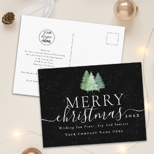 Frohe Weihnachten Geschäft Logo Moderne Schrift