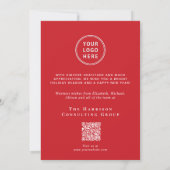 Frohe Weihnachten Geschäft Logo QR Code Ornamente (Rückseite)