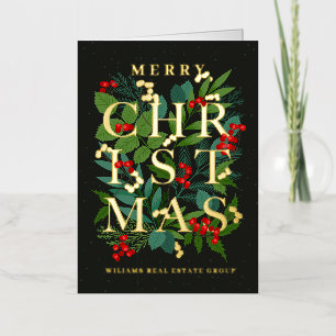 Frohe Weihnachten Geschäftliche Grüße Gold