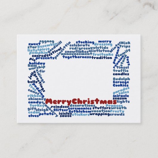 Frohe Weihnachten Geschäftskarte Visitenkarte (Vorderseite)
