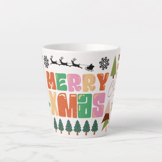 Frohe Weihnachten Geschenk Milchtasse (Vorderseite)