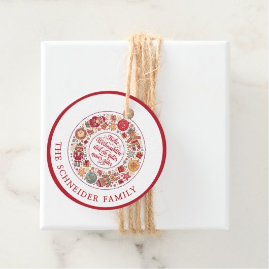 Frohe Weihnachten Geschenkanhänger (Beispiel)